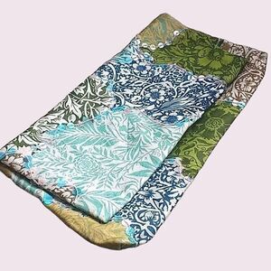 Multi-Patterned Fabric Sequined Wristlet Purse